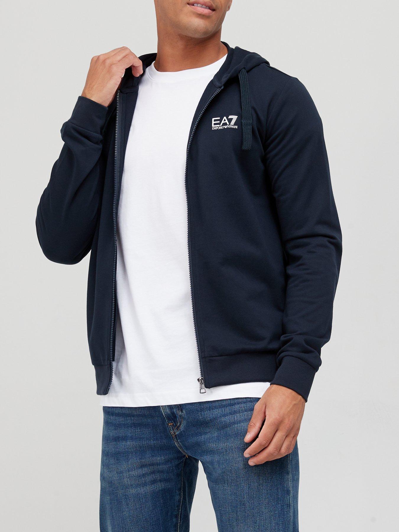 Navy on sale armani hoodie