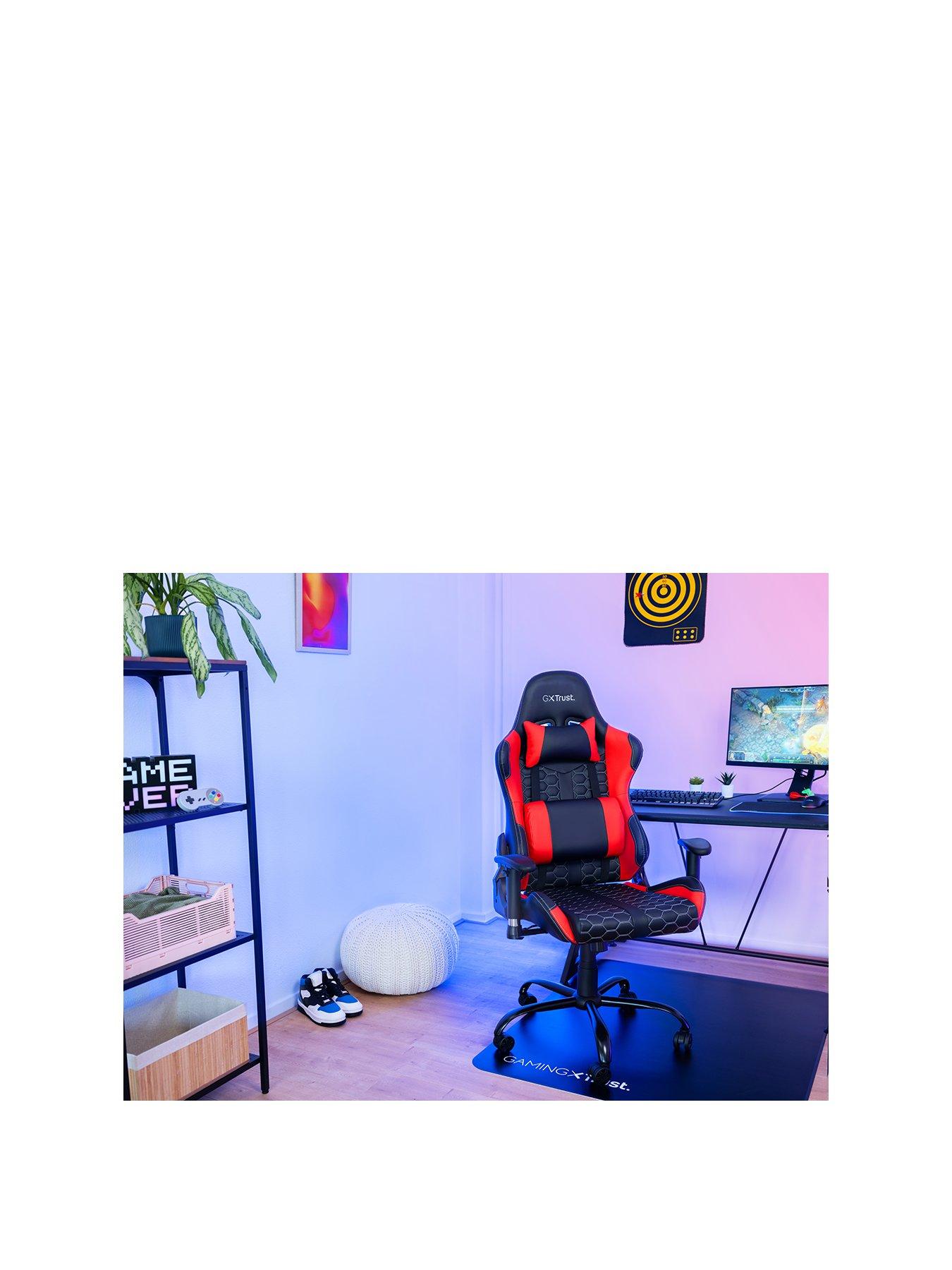 Product photograph of Trust Gxt708r Resto Gaming Chair Red - Fully Adjustable With Ergonomic Design from very.co.uk