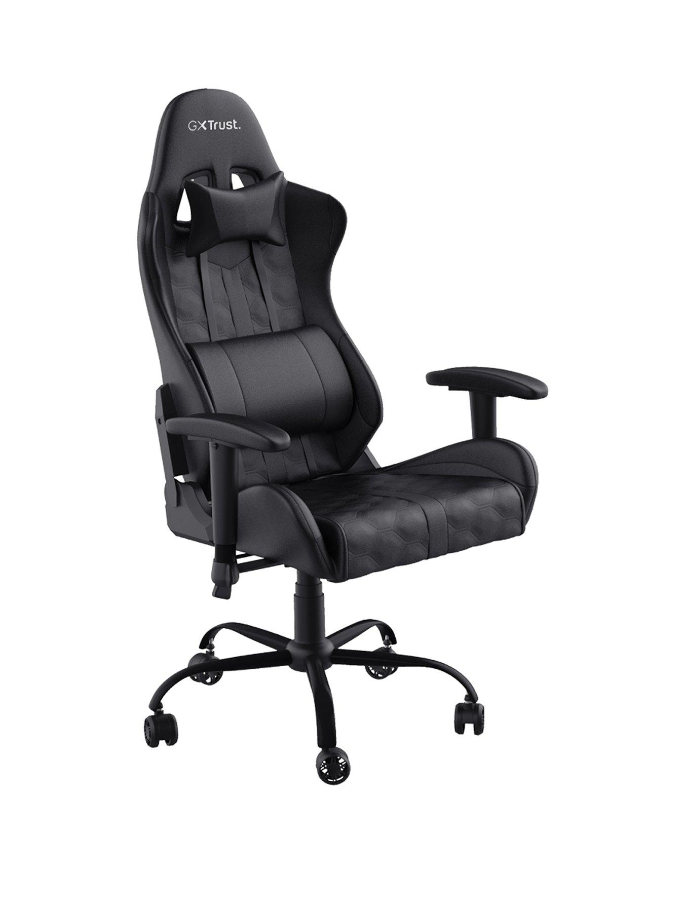Product photograph of Trust Gxt708 Resto Gaming Chair Black - Fully Adjustable With Ergonomic Design from very.co.uk