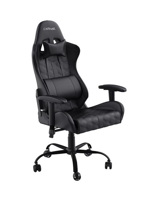 front image of trust-gxt708-resto-gaming-chair-blacknbsp--fully-adjustable-with-ergonomic-design