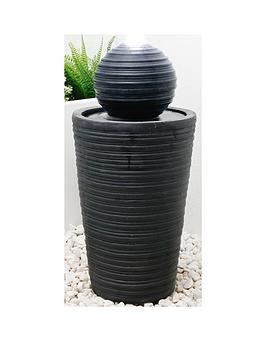 Product photograph of Streetwize Solar Powered Water Feature - Round Ball Amp Plinth from very.co.uk