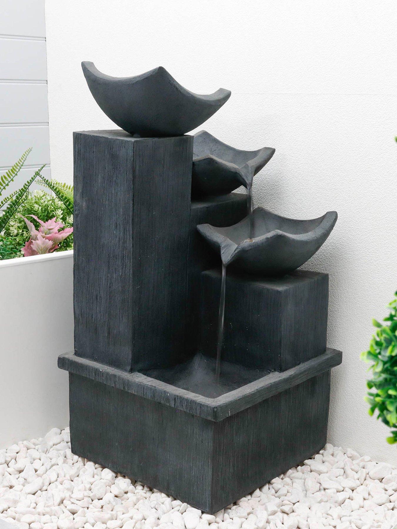Image 1 of 7 of Streetwize Solar Powered Water Feature - Cascading Slate