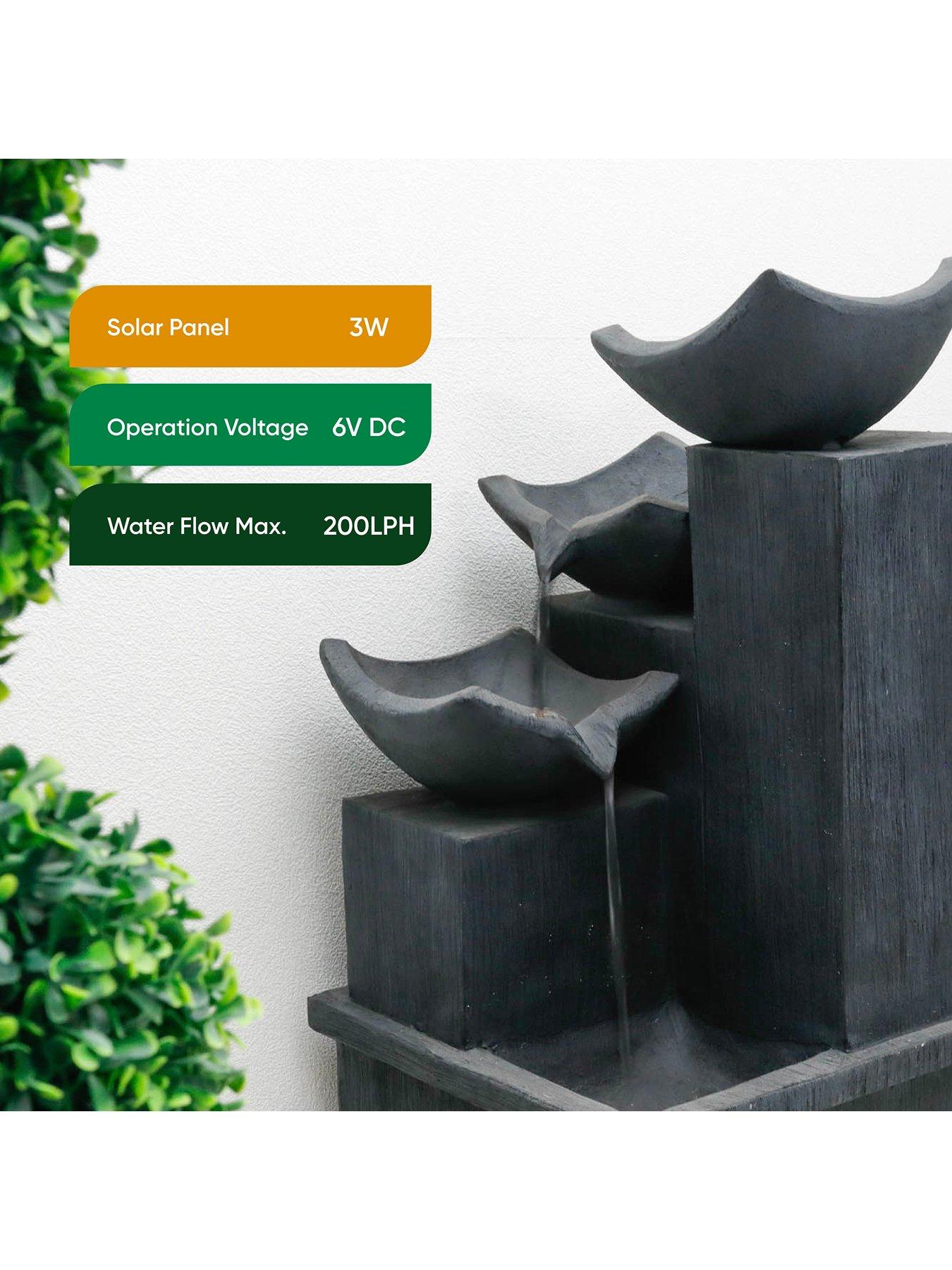 Image 6 of 7 of Streetwize Solar Powered Water Feature - Cascading Slate
