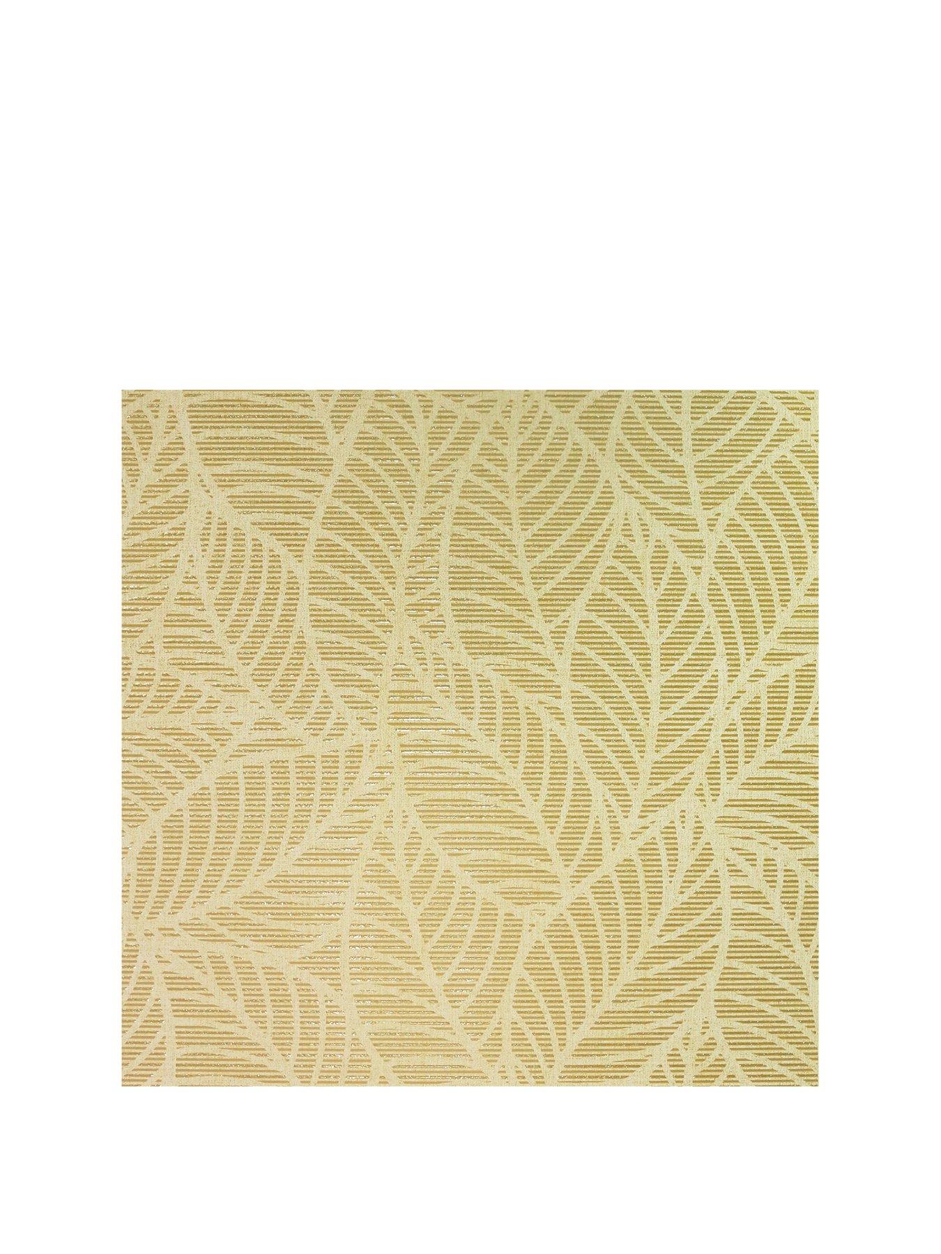 Product photograph of Arthouse Leaf Lines Ochre Sw12 Wallpaper from very.co.uk
