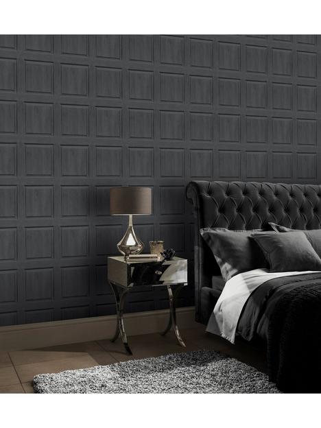 arthouse-washed-panel-charcoal-sw12-wallpaper