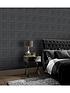  image of arthouse-washed-wood-panel-charcoal-wallpaper