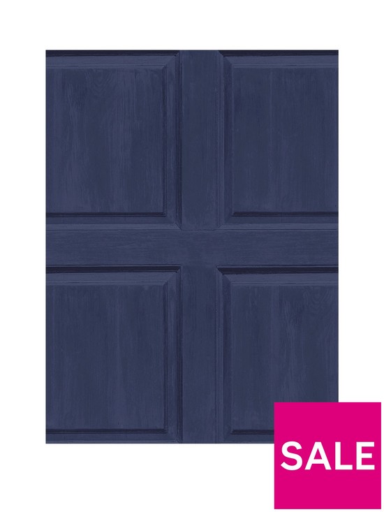 stillFront image of arthouse-washed-wood-panel-navy-wallpaper