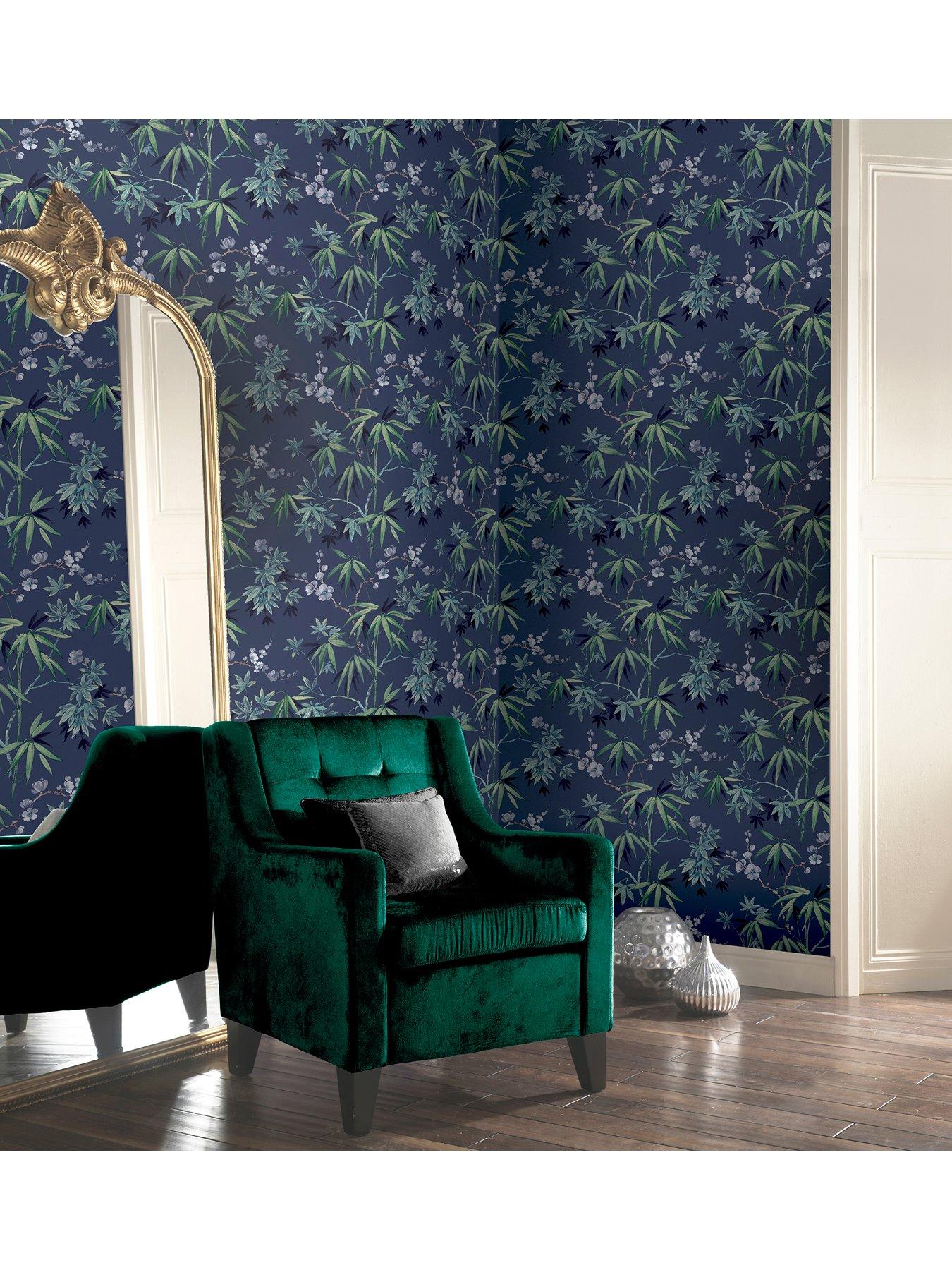 Image 2 of 5 of ARTHOUSE Jasmine Garden Navy Sw12 Wallpaper