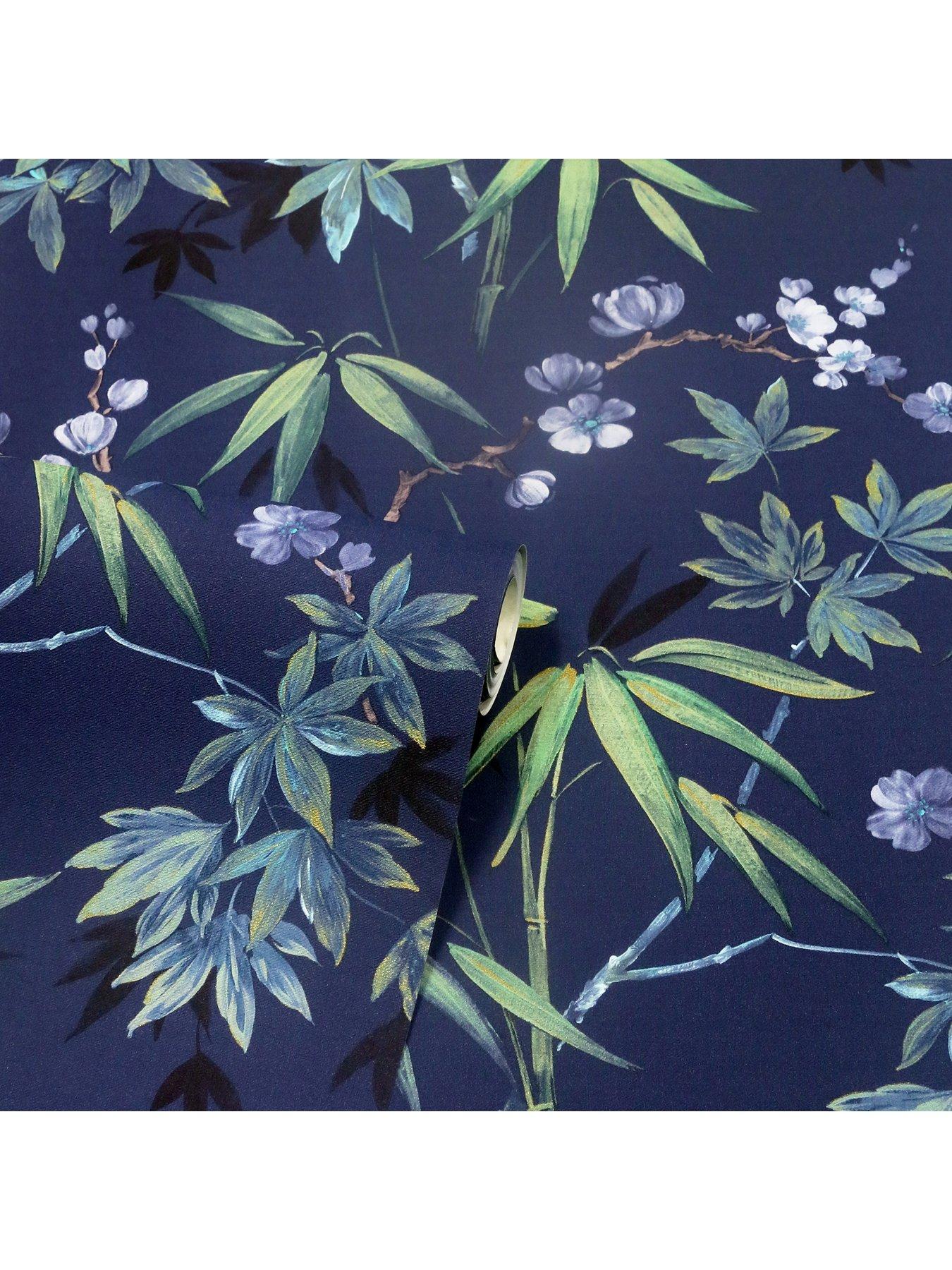 Image 3 of 5 of ARTHOUSE Jasmine Garden Navy Sw12 Wallpaper