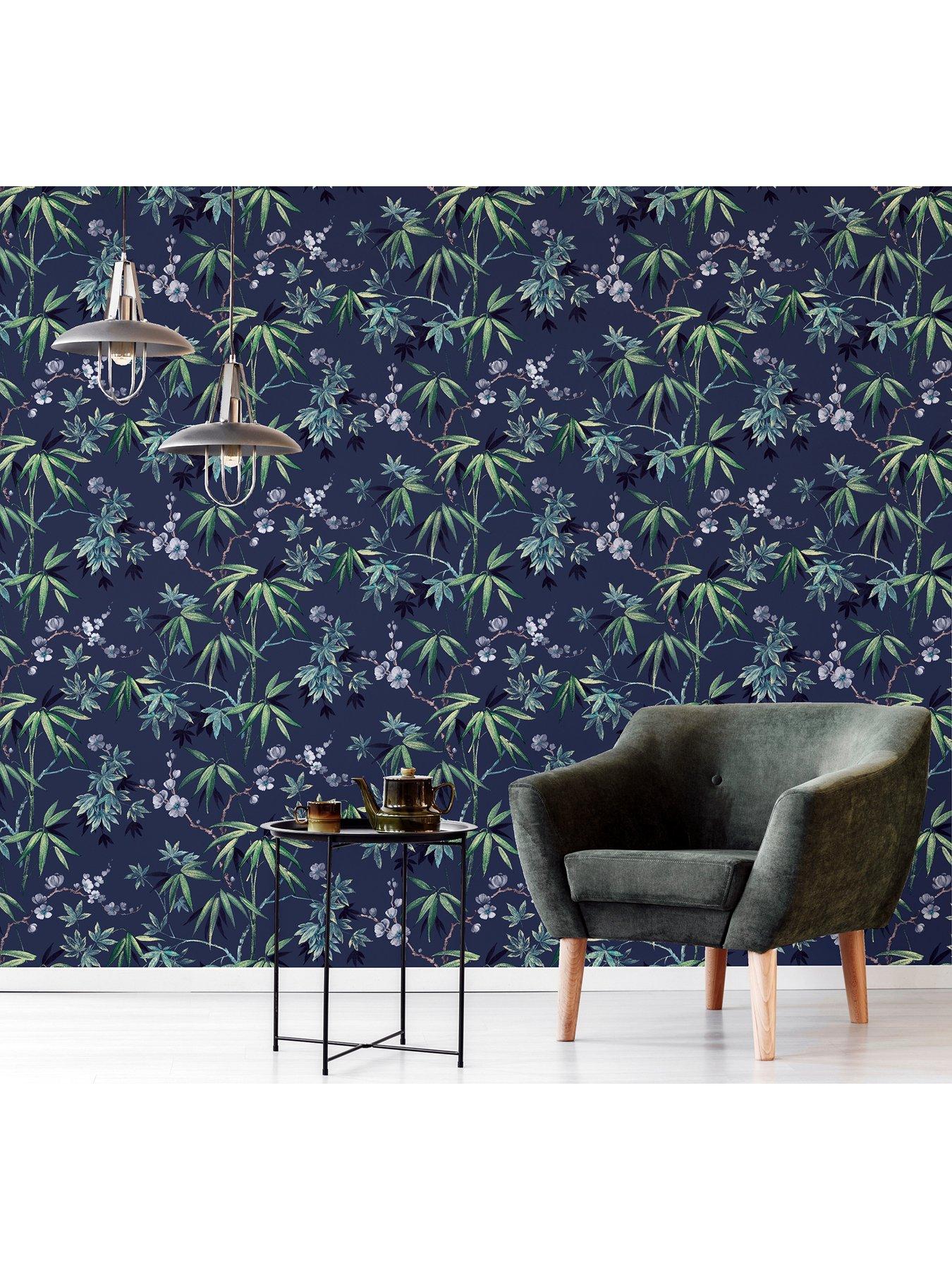 Image 5 of 5 of ARTHOUSE Jasmine Garden Navy Sw12 Wallpaper