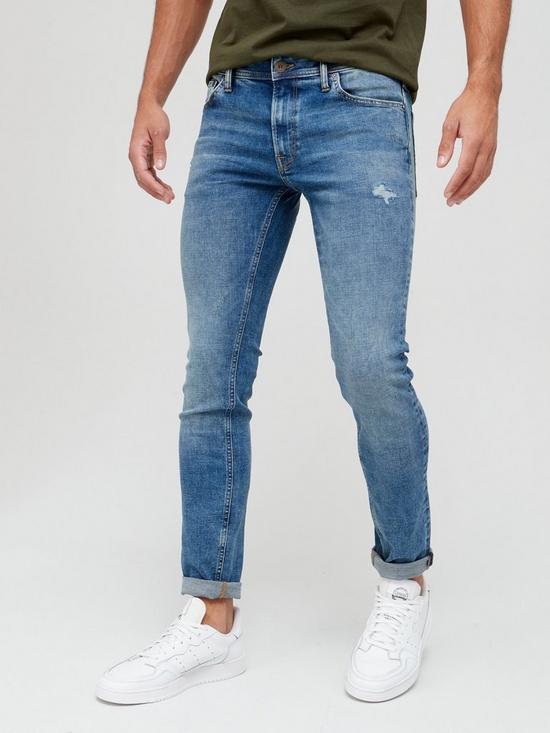 front image of jack-jones-liam-skinny-fit-jeans-blue