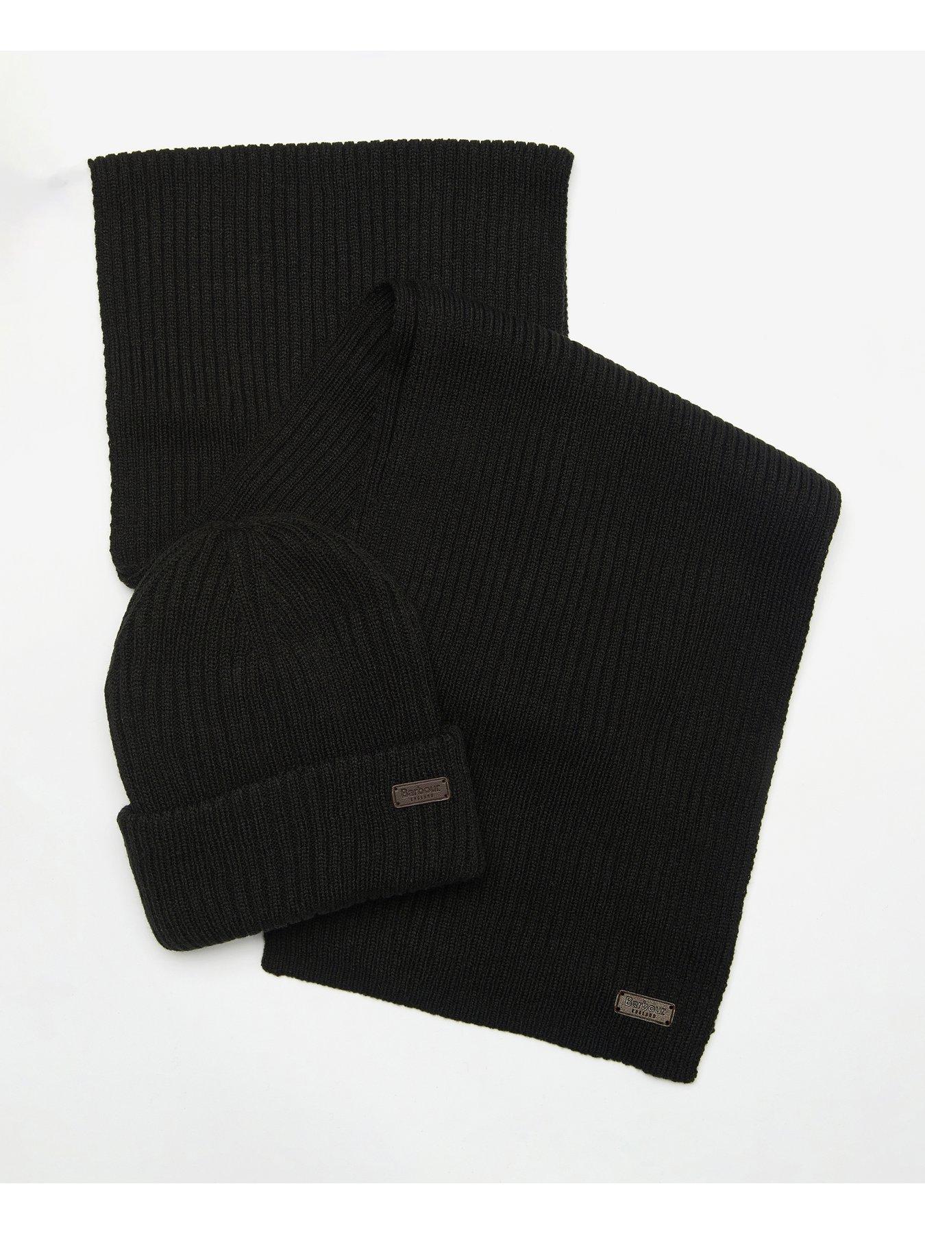 Image 2 of 4 of Barbour Crimdon Beanie &amp; Scarf Gift Set - Black