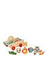  image of fisher-price-fisher-price-wooden-animal-pull-along-cart