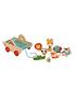  image of fisher-price-fisher-price-wooden-animal-pull-along-cart