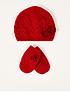 monsoon-baby-girls-ruby-recycled-beanie-mitten-set-redfront