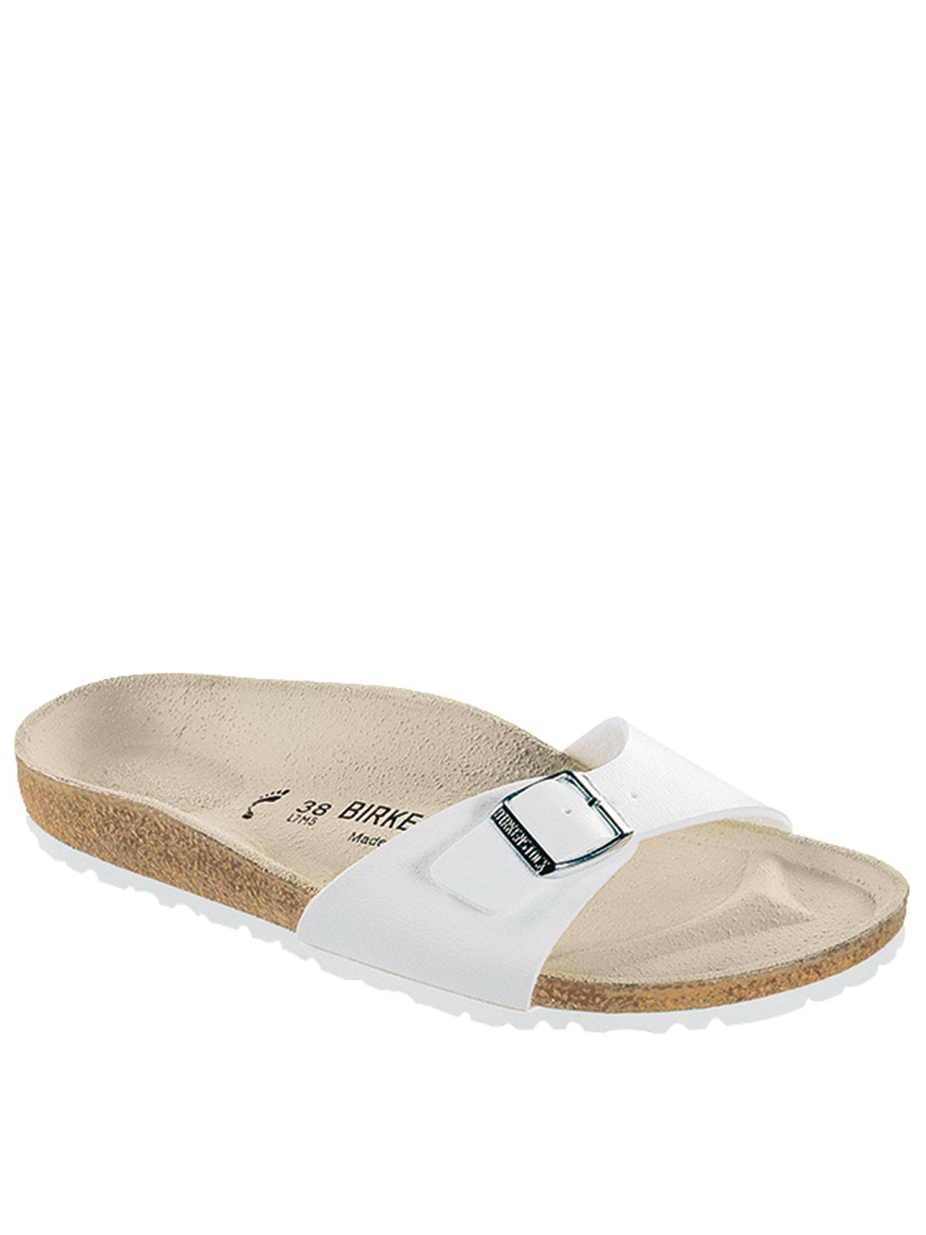 undefined Madrid Birko- Flor Flat Sandal - White