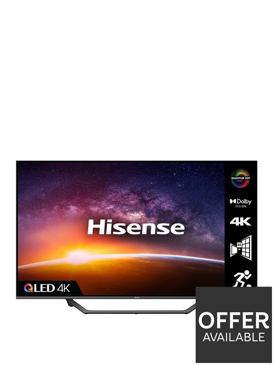 front image of hisense-50a7gqtuk-50-inch-qled-4k-hdr-smart-tv
