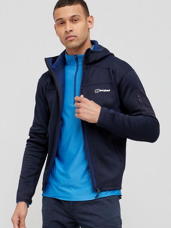 front image of berghaus-pravitale-mountain-20-hooded-jacket-navy