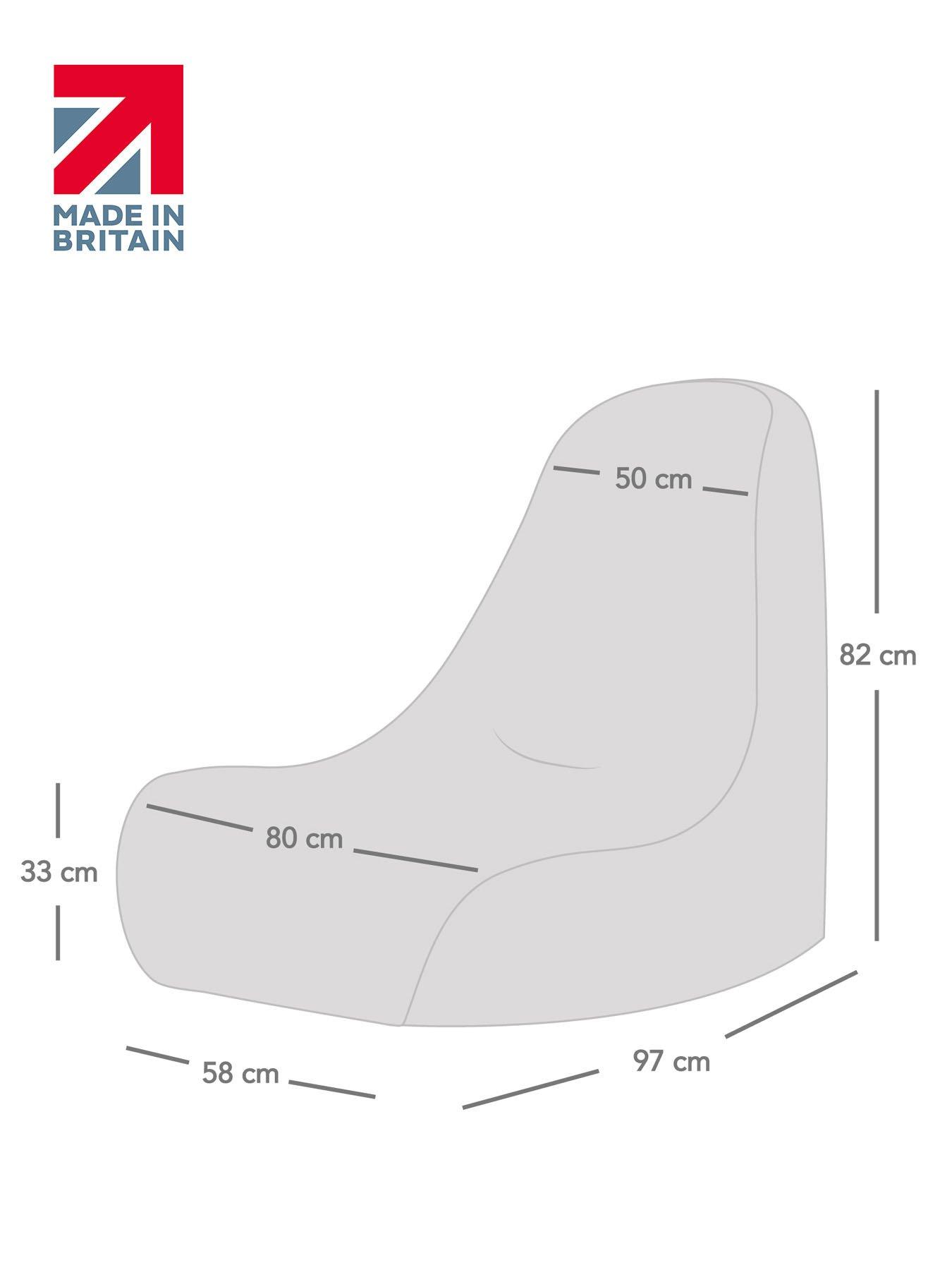 Image 4 of 4 of rucomfy Indoor/Outdoor Large Beanbag Chair