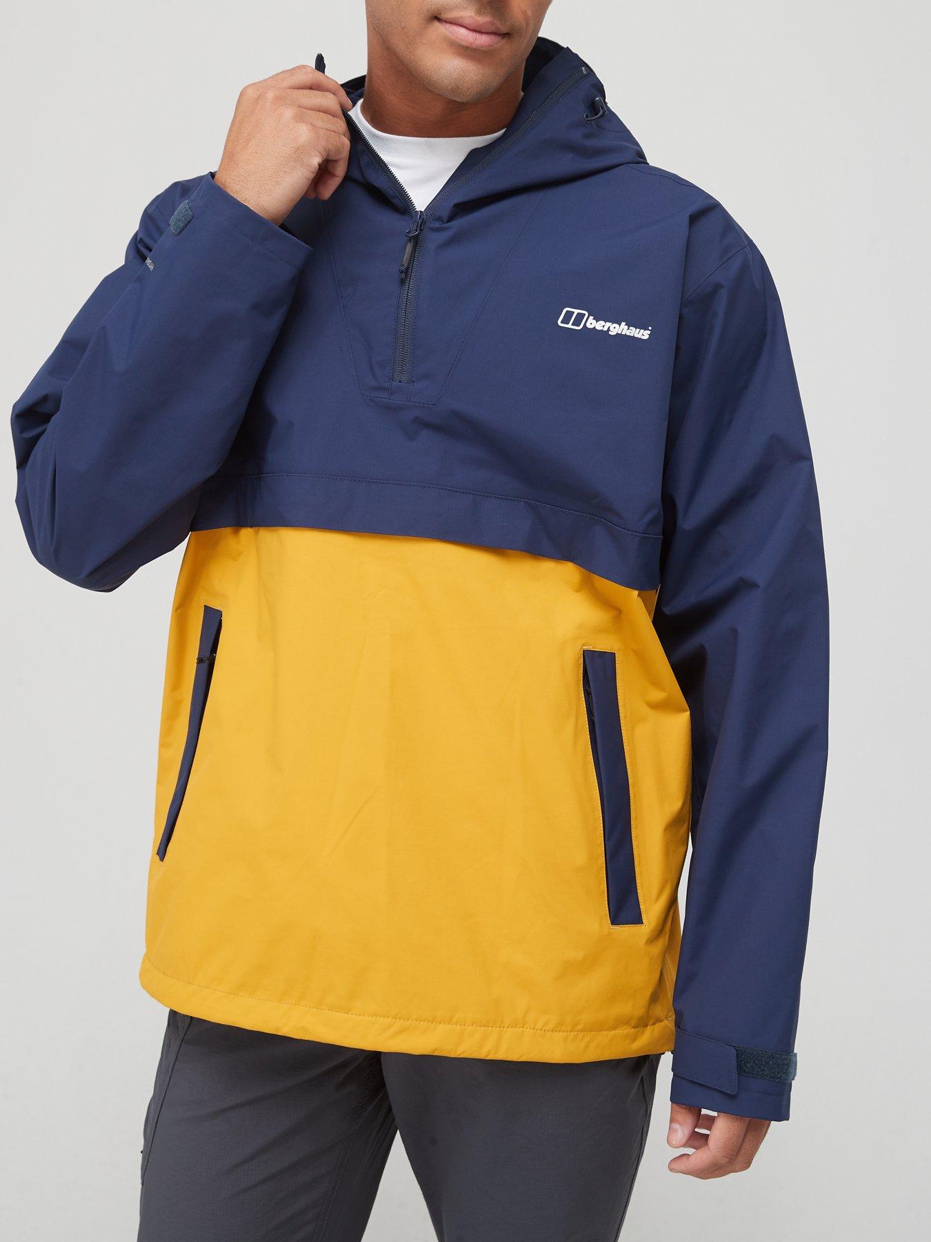 Men Vestment Anorak Jacket - Navy/Yellow
