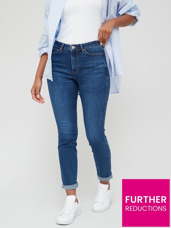 front image of v-by-very-sustainable-relaxed-skinny-jean-mid-wash