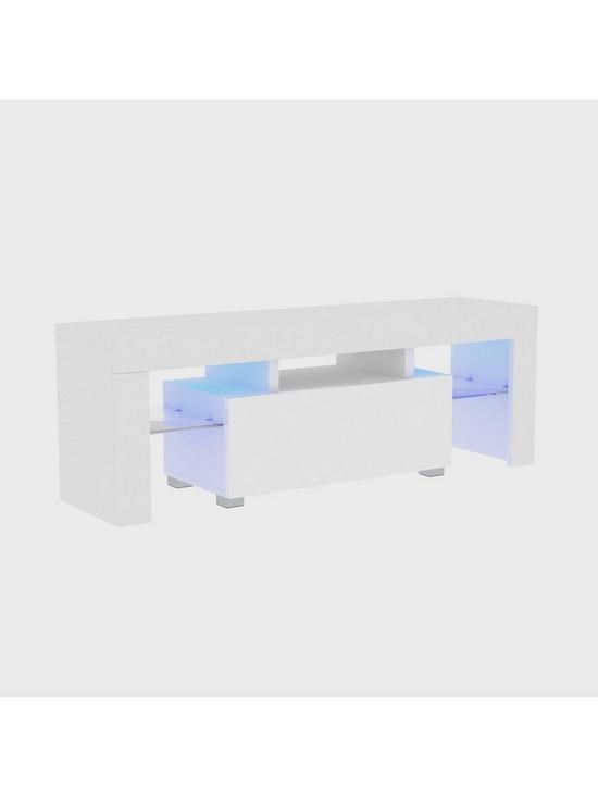 front image of vida-designs-luna-1-drawer-led-tv-unit