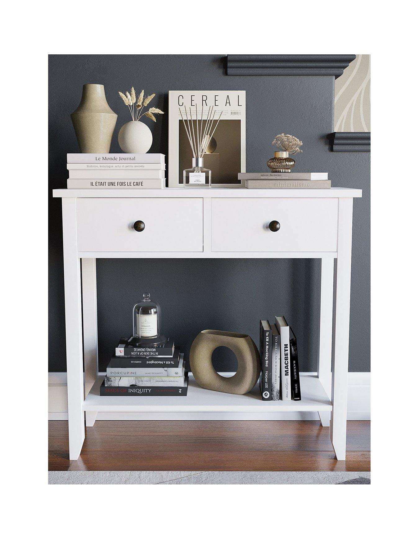 White windsor console table discount