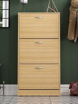 Product photograph of Vida Designs Shay 3 Drawer Shoe Cabinet from very.co.uk