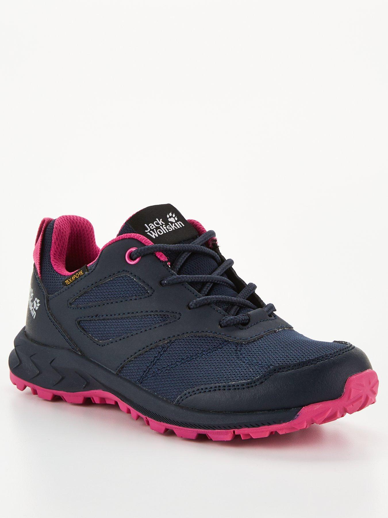  Kids Woodland Waterproof Low Hiking Boots - Blue/Pink