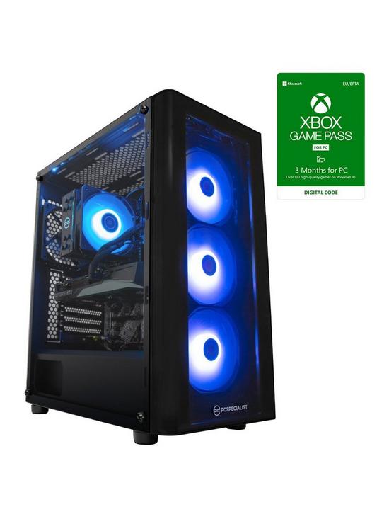 front image of pc-specialist-cypher-gxr-gaming-pc--nbspgeforce-rtx-3060nbspintel-core-i5nbsp16gb-ram-512gb-ssd-amp-1tb-hddnbspwith-3-monthnbspxbox-game-pass-for-pc