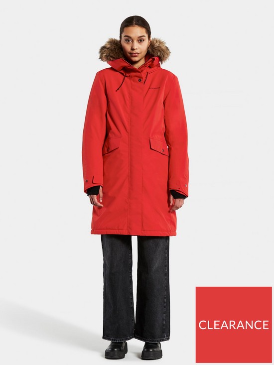 front image of didriksons-erika-parka-red