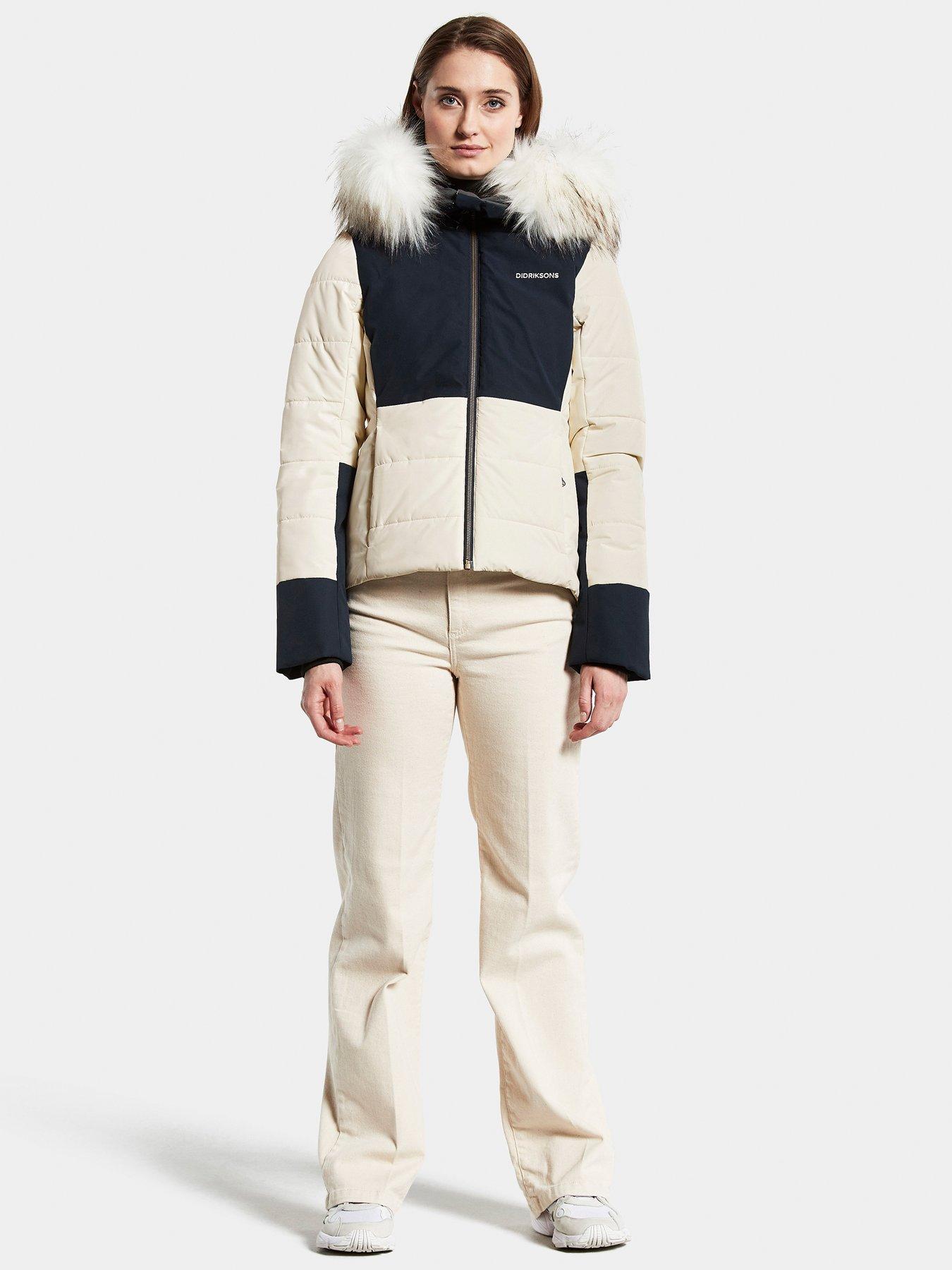 cream waterproof coat