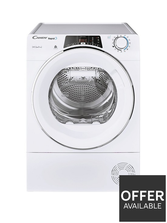 front image of candy-rapido-roe-h9a2tce-9kg-loadnbspheat-pump-tumble-dryer-white