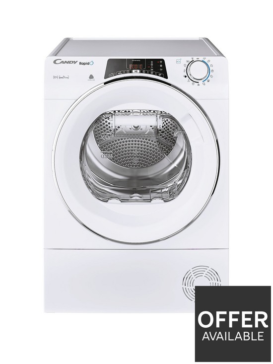 front image of candy-rapido-roe-h10a2tce-10kg-heat-pump-tumble-dryer-a-rated-with-wi-fi-connectivity-white