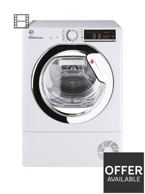 hoover-h-dry-300-hle-h9a2tce-80-9kg-load-a-rated-heat-pump-tumble-dryer-white