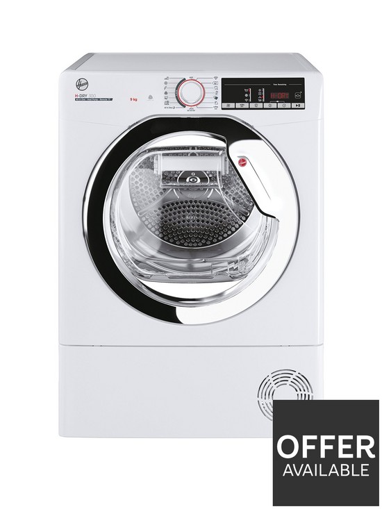 front image of hoover-h-dry-300-hle-h9a2tce-80-9kg-load-a-rated-heat-pump-tumble-dryer-white