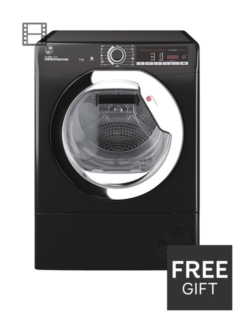 hoover-h-dry-300-hle-h9a2tceb-9kg-load-a-rated-heat-pump-tumble-dryer-black