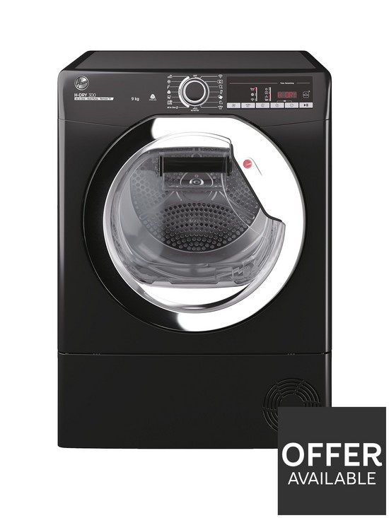 front image of hoover-h-dry-300-hle-h9a2tceb-9kg-load-a-rated-heat-pump-tumble-dryer-black