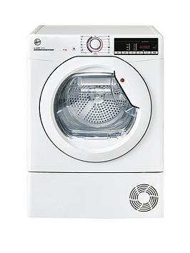 Product photograph of Hoover H-dry 300 Hle C9tce 9kg Condenser Tumble Dryer - White from very.co.uk