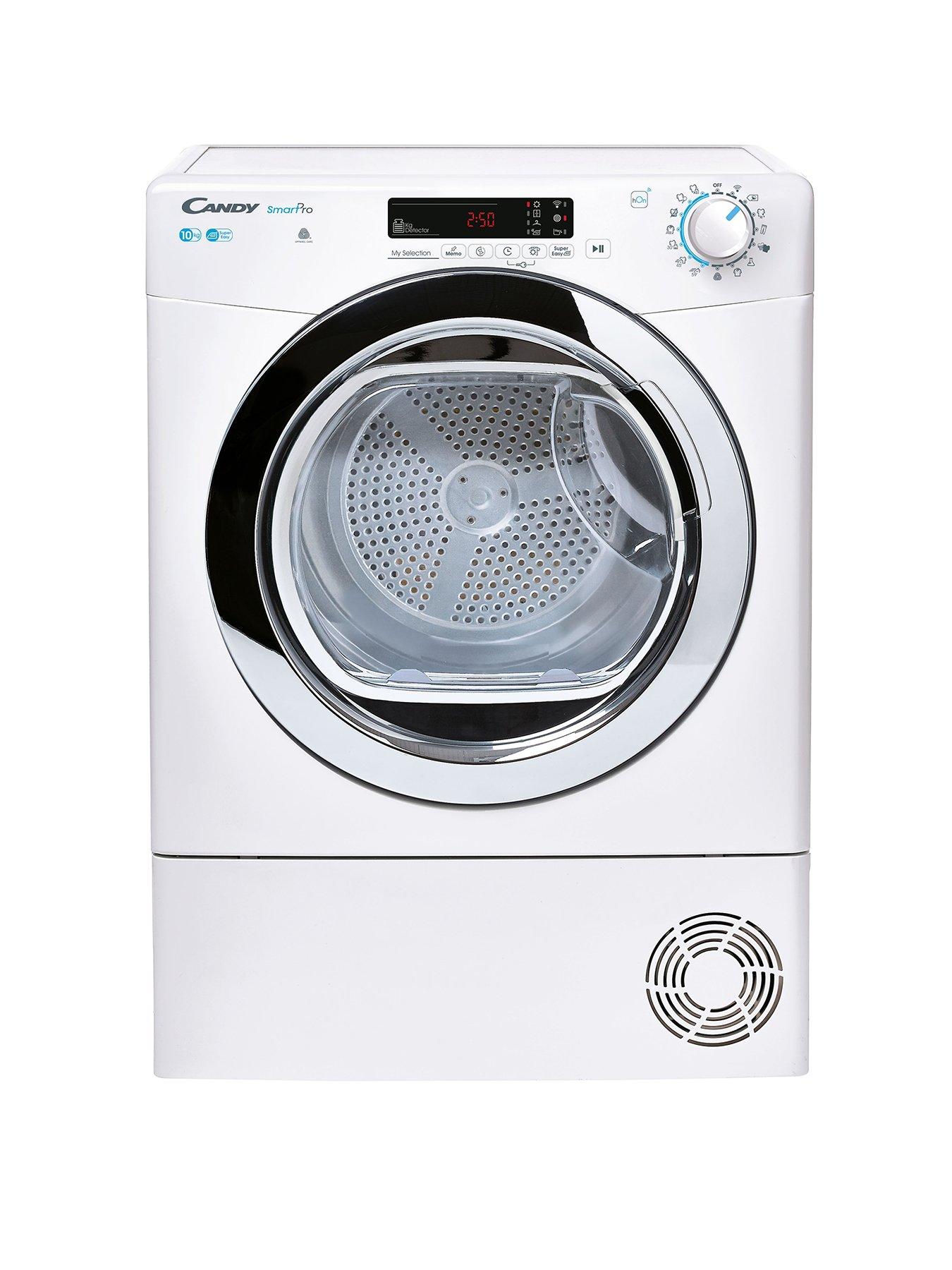 Product photograph of Candy Smart Pro Csoe C10dcg 10kg Condenser Tumble Dryer - White from very.co.uk
