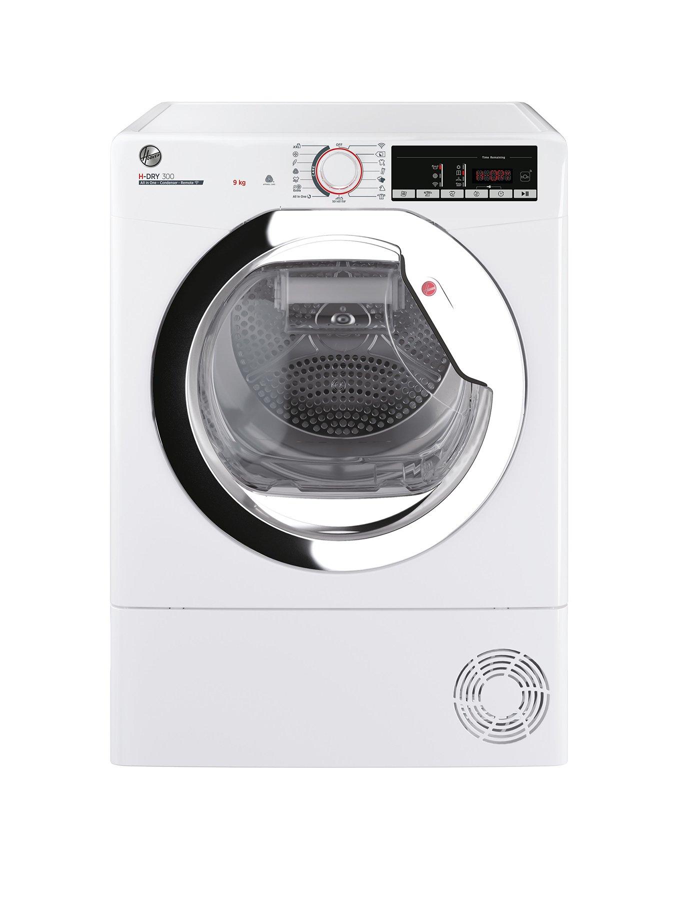 Product photograph of Hoover H-dry 300 Hle C9tce-80 9kg Condenser Tumble Dryer With Wi-fi Connectivity - White from very.co.uk