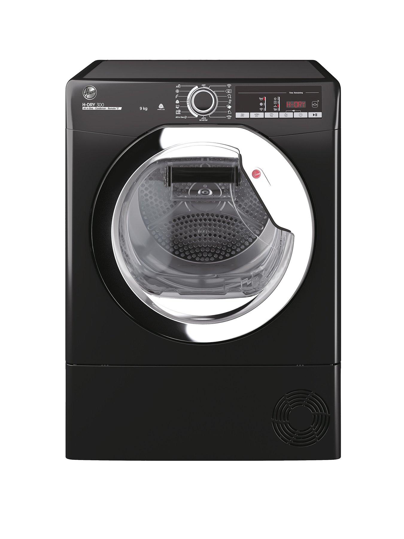 Product photograph of Hoover H-dry 300 Hle C9tceb-80 9kg Condenser Tumble Dryer With Wi-fi Connectivity - Black from very.co.uk