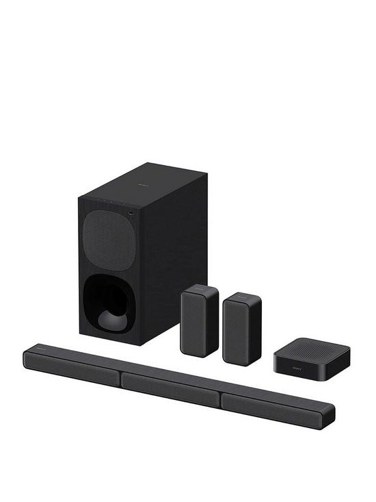front image of sony-ht-s40r-51ch-soundbar-with-subwoofer-and-wireless-rear-speakers