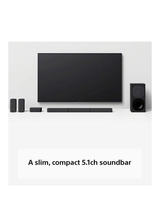 stillFront image of sony-ht-s40r-51ch-soundbar-with-subwoofer-and-wireless-rear-speakers