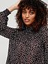  image of v-by-very-shirred-neck-blouson-sleeve-blouse-print