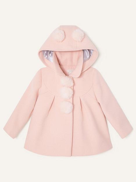 monsoon-baby-girls-pom-pom-coat-with-hood-pale-pink