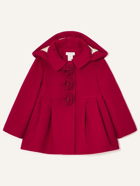 monsoon-baby-girls-corsage-button-swing-coat-with-hood-red