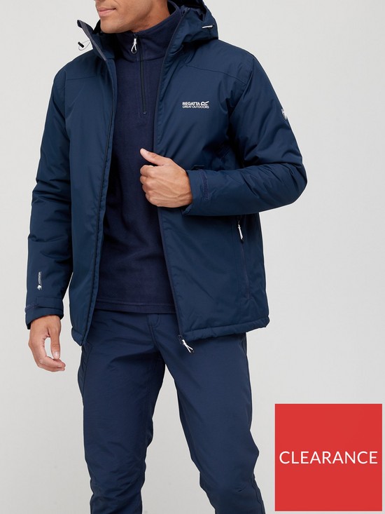 front image of regatta-thornridge-waterproof-insulated-jacket-navy