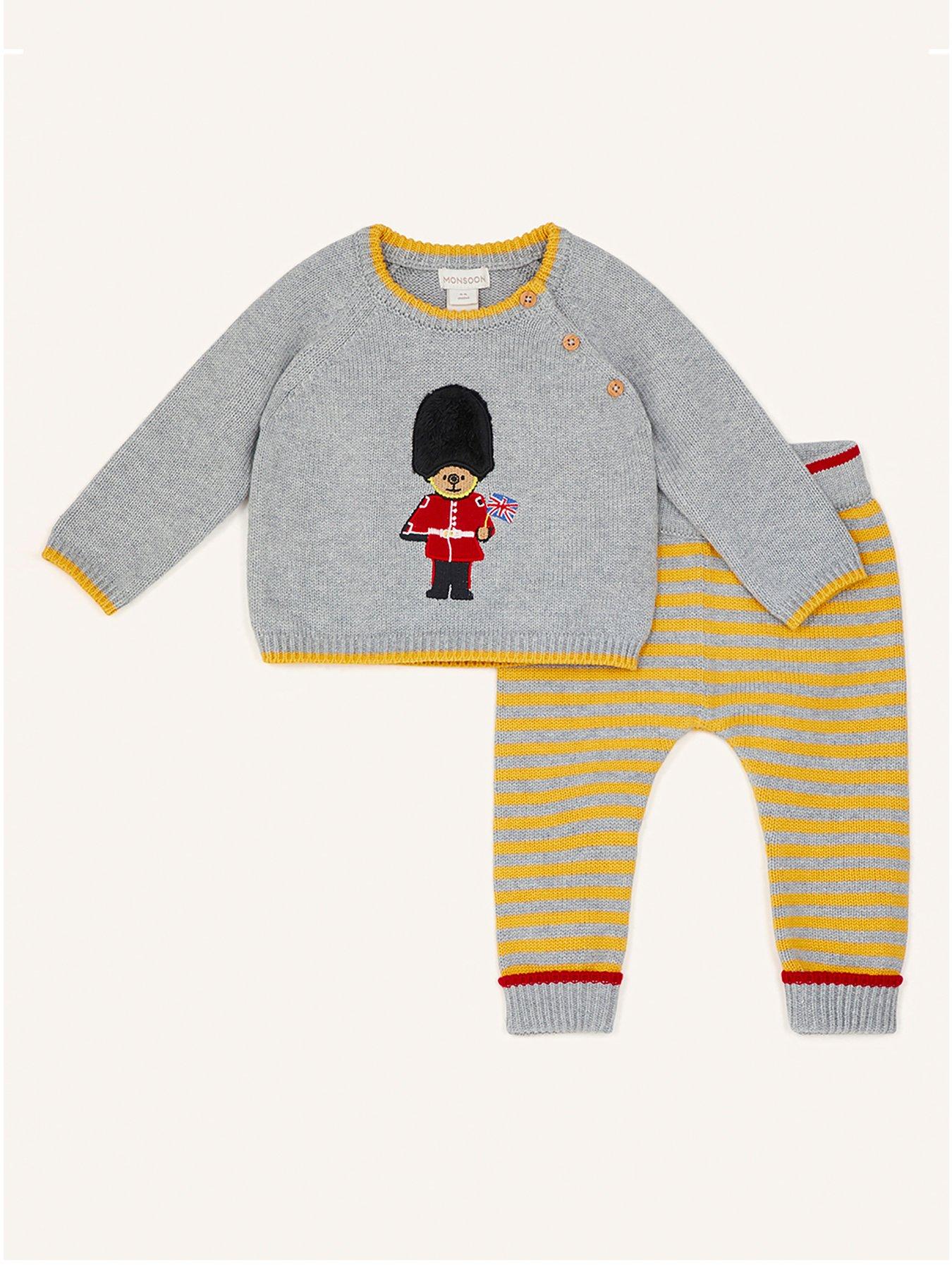 Baby Clothes Baby Boys London Guard Knitted Set - Grey
