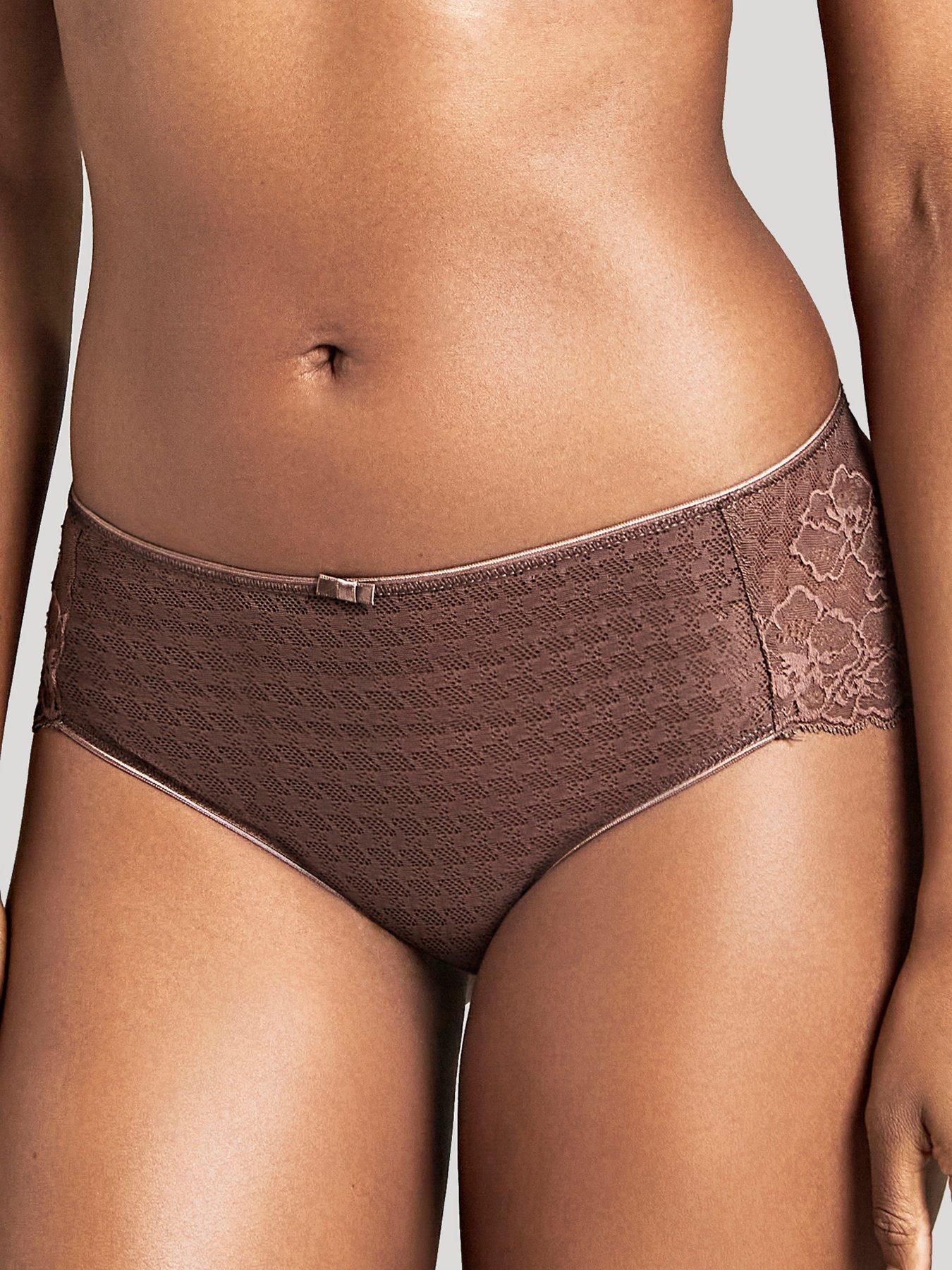 Panache Envy No VPL Lace Brief - Brown